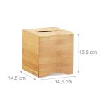 Bathroom Wooden Tissue Holder Square Tissue Box Easy Cleaning FDA Approved