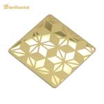 1.0mm Thk Golden Mirror Etched Stainless Steel Sheet For Elevator Cabinet