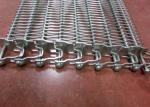 Snacks Deep Fry Wire Ss Conveyor Belt With Baffle , Balanced Weave Belt