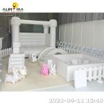 White Package Set Soft Play Equipment Kids Play Room With Inflatable Bounce