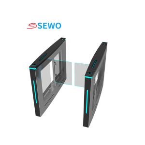 China Luxury Black Swing Barrier Turnstile , Gyms Pedestrian Access Control System factory