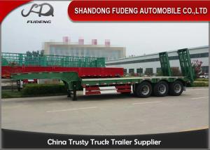 China 30 Ton - 60 Ton -100 Tons Customized Lowboy Semi Trailers / Drop Bed Low Loader Trailer factory