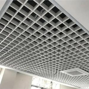 China 100x100 Metal Ceiling Tiles Grille Spacing Aluminum Cell Building Ceiling Decoration factory