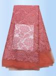 African Lace Fabric 2017 High Quality Lace Peach Tulle Styles Embroidery Laces