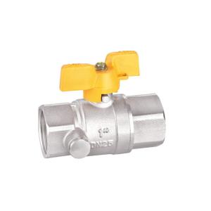 China Forged Brass Gas Valve , 1/2 In Gas Ball Valve Nikcel Surface factory