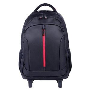 Washable Sky Travel Trolley Bags Drawstring Polyester Backpack With Wheels