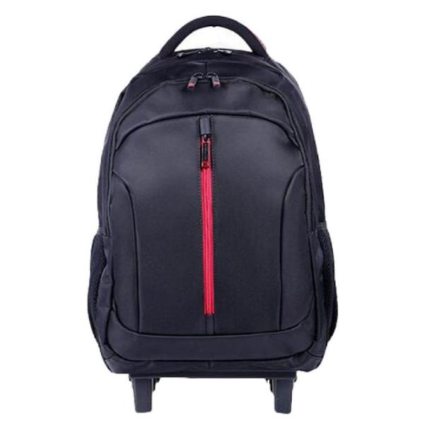 China Washable Sky Travel Trolley Bags Drawstring Polyester Backpack With Wheels factory