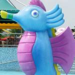 Water Sprayground Aqua Play Water Park, Monkey Cartoon Shaped Spray Park