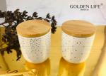 Fine Bone China 350cc Mug without Hand With Spot Real Gold Design Canister With