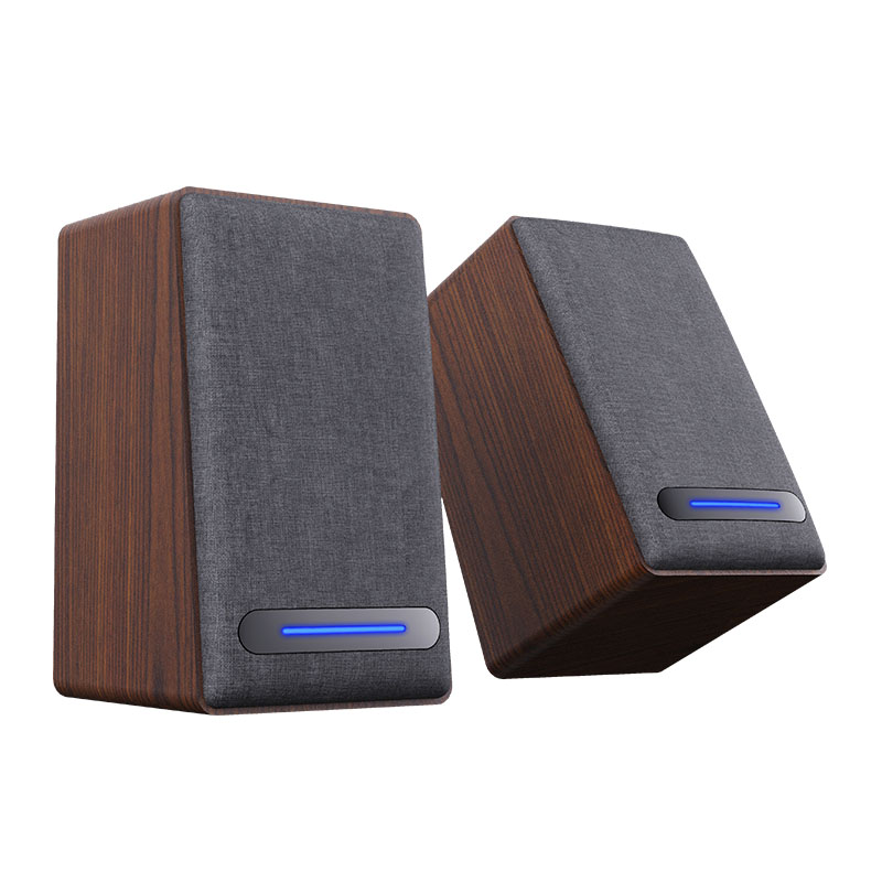 BT Multimedia 2.0 Wired Wooden Bookshelf Speakers Professional Bookshelf Monitor