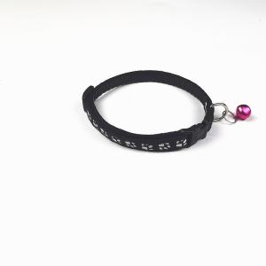 China PP Small Dog Adjustable Collar Printed Foot Print With Bell Patch factory