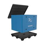 100L Blue PP Corrugated Pallet Box Foldable Coaming Container Bins