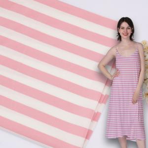 China Breathable Striped Material Fabric 180cm Modal Yarn Dyed Cloth For Leisure Wear factory