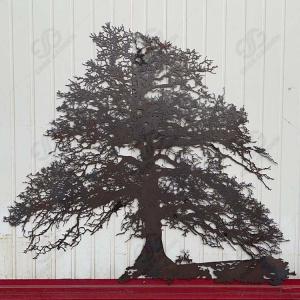 China Customizable Tree Shaped Corten Steel Sculpture For Park Decoration factory