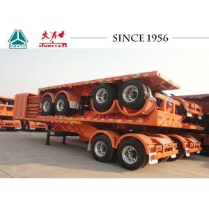 China 20FT/ 40FT Flatbed Container Trailers , Dropside Flatbed Tractor Trailer on sale