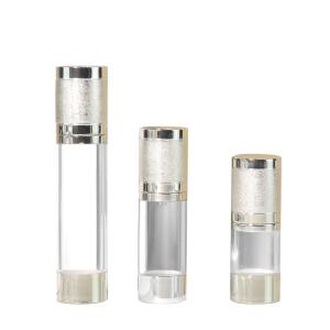 China 15ml 30ml 50ml Shampoo Lotion Bottle Transparent Plastic Oil Jar Airless For Skincare factory