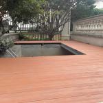 Manufacturer wood color Aluminum Alloy Floor Coated with TPE for your yard