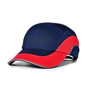 China Ventilation 100% Cotton Safety Bump Cap Baseball Cap Short Brim 56cm factory