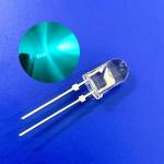 5mm Traffic Warning Light LED Diode 500nm Bluish Green Color 13800mcd Short