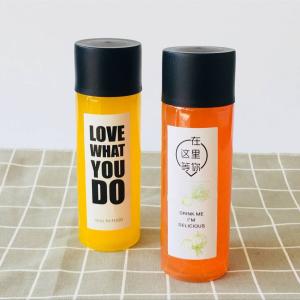 China 400ml 500ml PET Fruit Juice Voss Bottle 245mm Height Non Spill factory