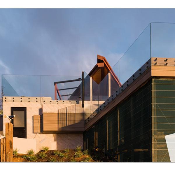 Balcony Frameless Balustrades 2205 Glass Railing Stainless Steel Side Mount