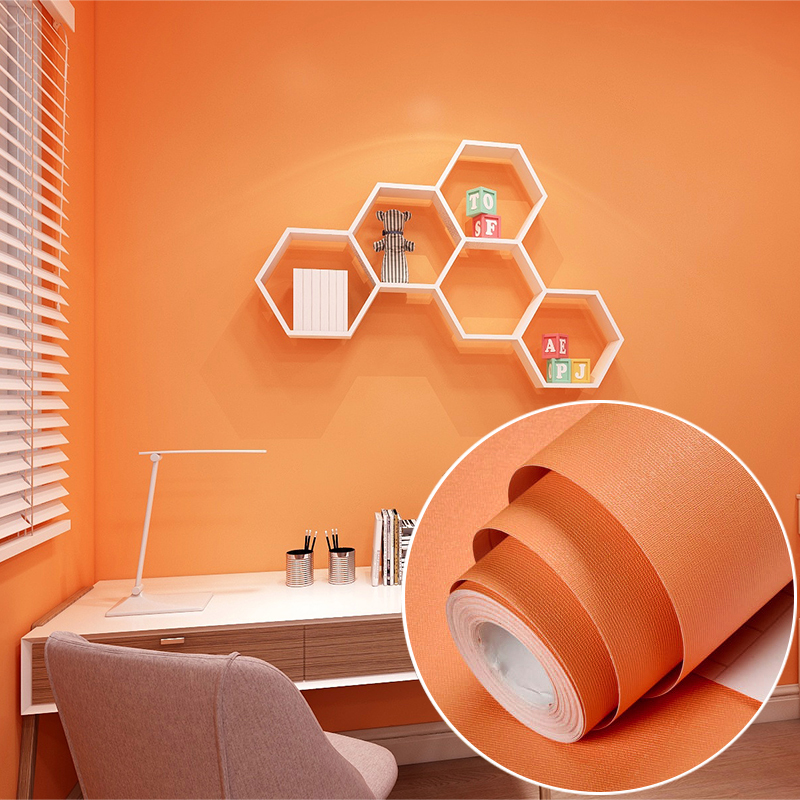 Self-Adhesive Pink Wallpaper for Children's Bedroom Wall Decoration in Modern Design Style
