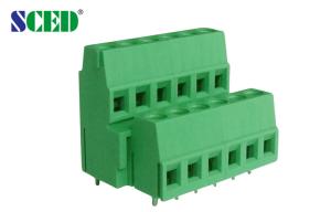 2 Levels Green Color PCB Screw Terminal Block Power Connector