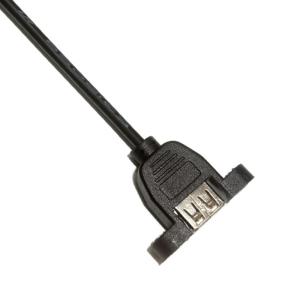 China PVC 4.8Gbps Panel Mount Cable 28AWG Usb To Type A Usb 2.0 Plug factory