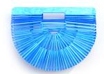 Plastic Basket Acrylic Clutch Bag Large Space Unique Shape For Travelling