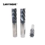 HRC45 Tungsten Carbide Roughing End Mills Cnc 20mm Milling Cutter Chip Breaker