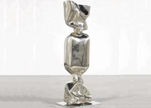 China Polished Decoration Giant Candy Exterior Sculpture Stainless Steel Modern factory