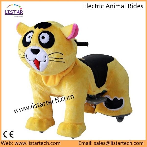 Electric Animal Battery Toy Stuffed Toys On Animals Plush Wheel Animals / Ride