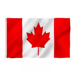 China 150cmx90cm Polyester World Flags Hanging Style Canada Country Flag factory