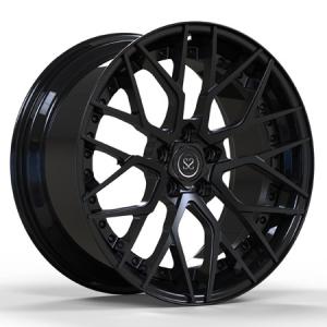 China Satin Matte Black 2 Piece Forged Wheels Dics Spoke Barrel Lip For Mercedes Benz C43 20inch Rims factory