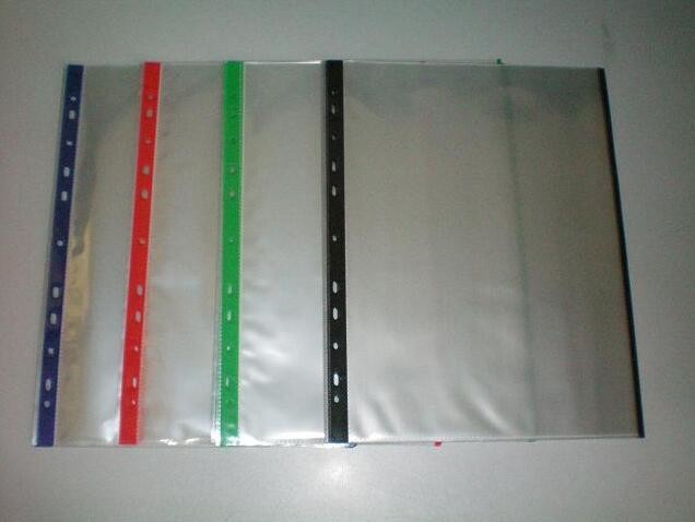 11 holes A4 PP Color Sheet Protector Page Protector for office documents