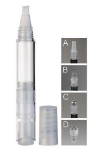 China 6ML Empty Cosmetic Pen With Brush Empty Cuticle Oil Pens PP Round factory