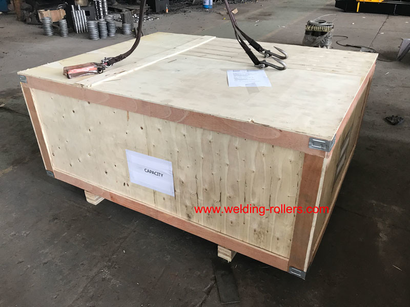 60 Ton Self Aligning Tank Turning Rollers For Wind Tower With PU Wheels