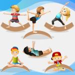 Wooden Balance Board Kids, Natural Wobble Board Wooden Toys for Toddlers Kids &