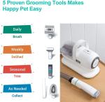 5-in-1 Dog Grooming Kit Brush Set Clipper Vacuum Cleaner for and Convenient