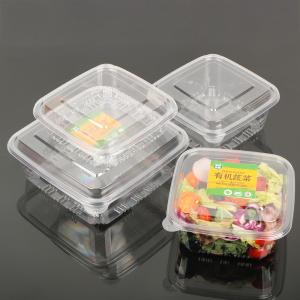 China Disposable Plastic Salad Sweetmeat Preserved Fruit Packaging With Lid factory