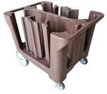 Restaurant Adjustable Dish Caddy Storage Carts Tableware Trolley