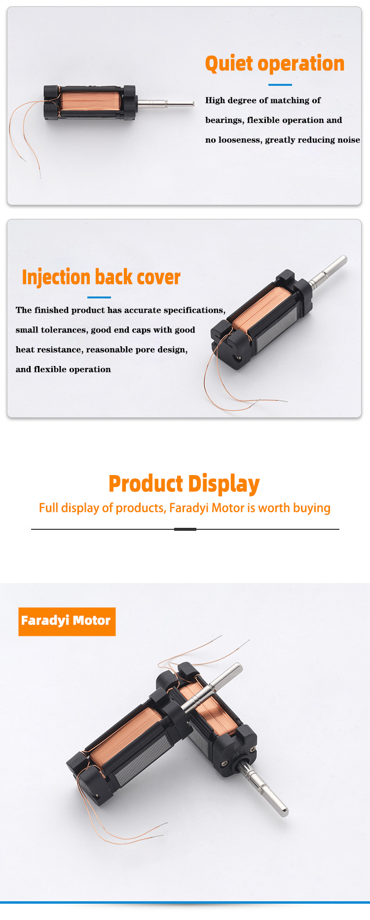 Faradyi Customized Waterproof Electric Ultrasonic Toothbrush Motor High Frequency Vibration Motor For Electric Toothbrush