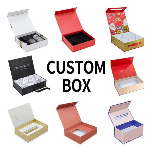 Custom Rigid Cardboard Packaging Luxury Magnet Gift Box Your Own Logo With