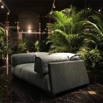 Unfoldable 0.9m Leather Corner Couch Grey , Modern Home Large Microfiber Velvet