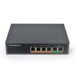 full metal case 4 ports 100Mbps IEEE 802.3af/a standard 65W power backplane