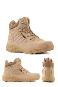 China Police Military Men'S Combat Tactical Boots Rubber Outsole With Side Zipper factory
