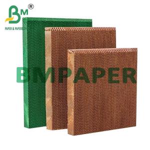 China 95g Brown Color Cellulose Paper Cooling Pad Wall For Poultry House Cooling System factory