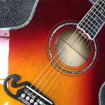 Custom J200 Flamed Maple Back Side Abalone Binding 550A Electronic Acoustic