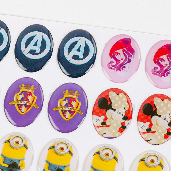 China Promotion Cute Hello Kitty Stickers Custom Epoxy Resin Stickers factory