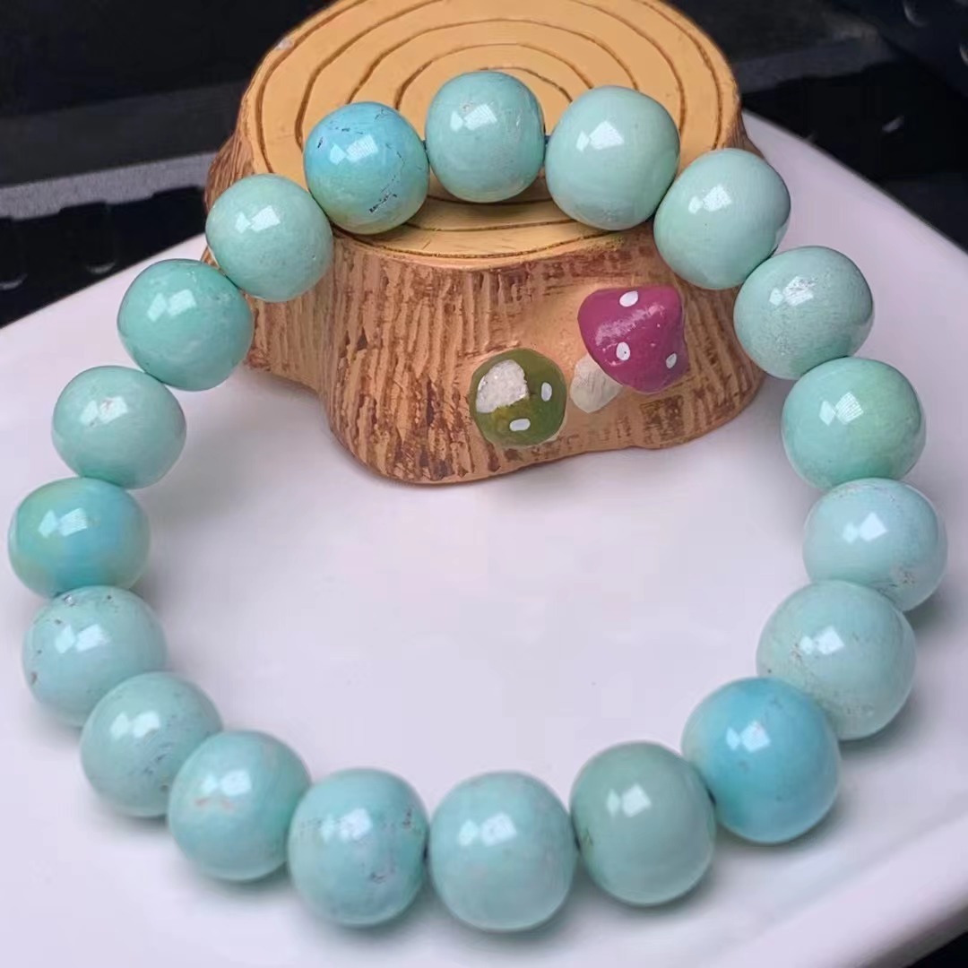 Turquoise Old-Style Bead Bracelet, Good Porcelain, Beautiful Color, Good Quality High Porcelain, High Color, Fine Mesh Flower Material, Plaything